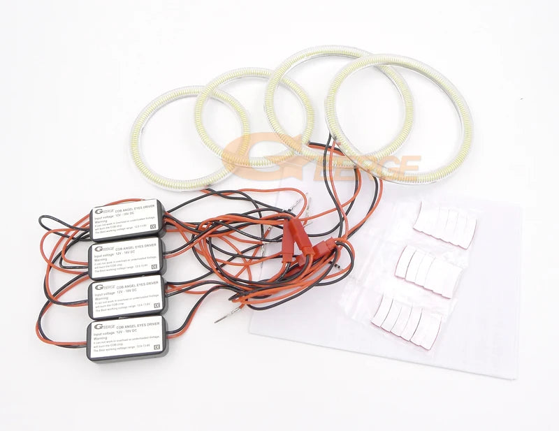 For Nissan 370Z 370 Z Z34 Fairlady 2009 - 2020 Day Light Excellent Ultra Bright COB Led Angel Eyes Kit Halo Rings