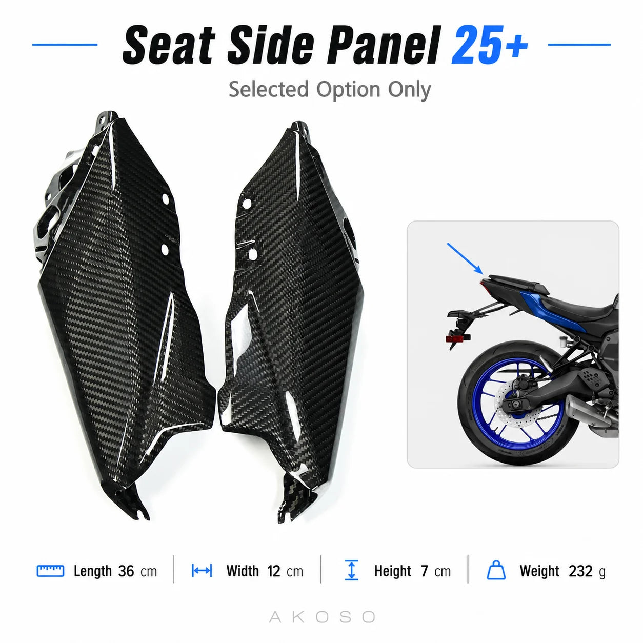 Bodywork Fairing Kit Options Carbon Fiber Fender Panel Cover Set Upgrade for Yamaha MT07 MT-07 2025+ Motorcycle Accessories