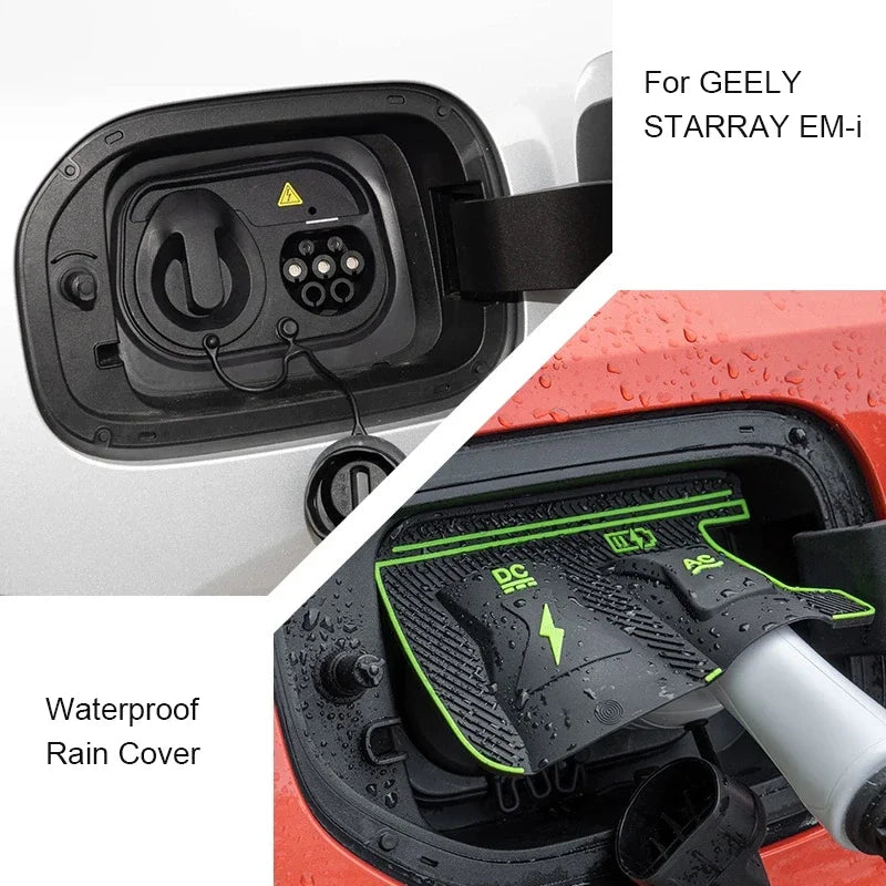New Energy Car Charging Port Waterproof Cover Gun Charge Rain Cover For ROX 01 GEELY GALAXY L7 E5 EX5 E8 M9 GEOME STARRAY EM-i