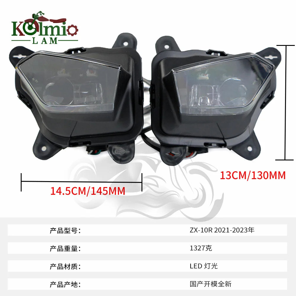 kolmio-LAM Fit For 2021 - 2025 KAWASAKI Ninja ZX-10R ZX10R Motorcycle LED Headlight Headlamp Assembly ZX 10R 2022 2023 ZX-10RR