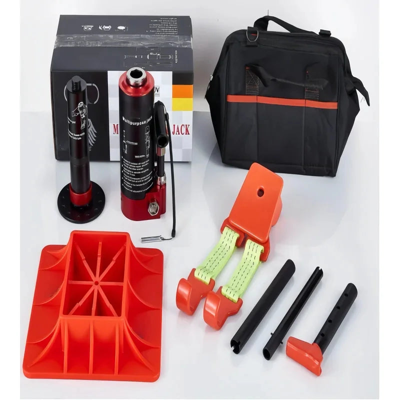 Manual Hydraulic Lifting Jack Steel Construction Off-Road Recovery SUV Tire Change Emergency Vehicle Maintenance