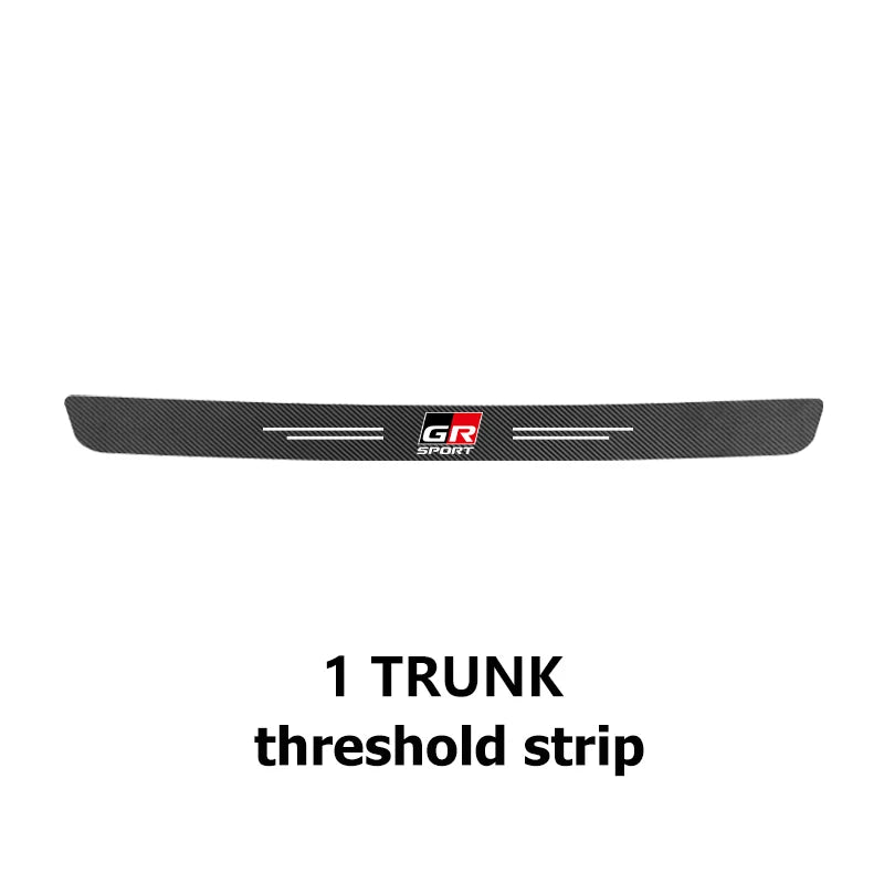 Car Carbon Fiber Door Sill Anti-Scratch Guard Sticker Accessories For Toyota chr Corolla Camry rav4 Yaris hilux prius avensis