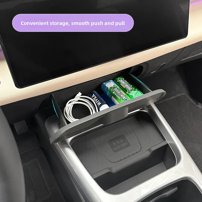 Car Central Control Hidden Storage Box Special Original Car Color Armrest Interior Storage for 2025 BYD Smart Driving Dolphin