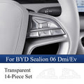 For BYD Sealion 06 Dmi/Ev Steering Wheel Epoxy Button Patch Interior Scratch Resistant Button Protector Automobiles Accessories