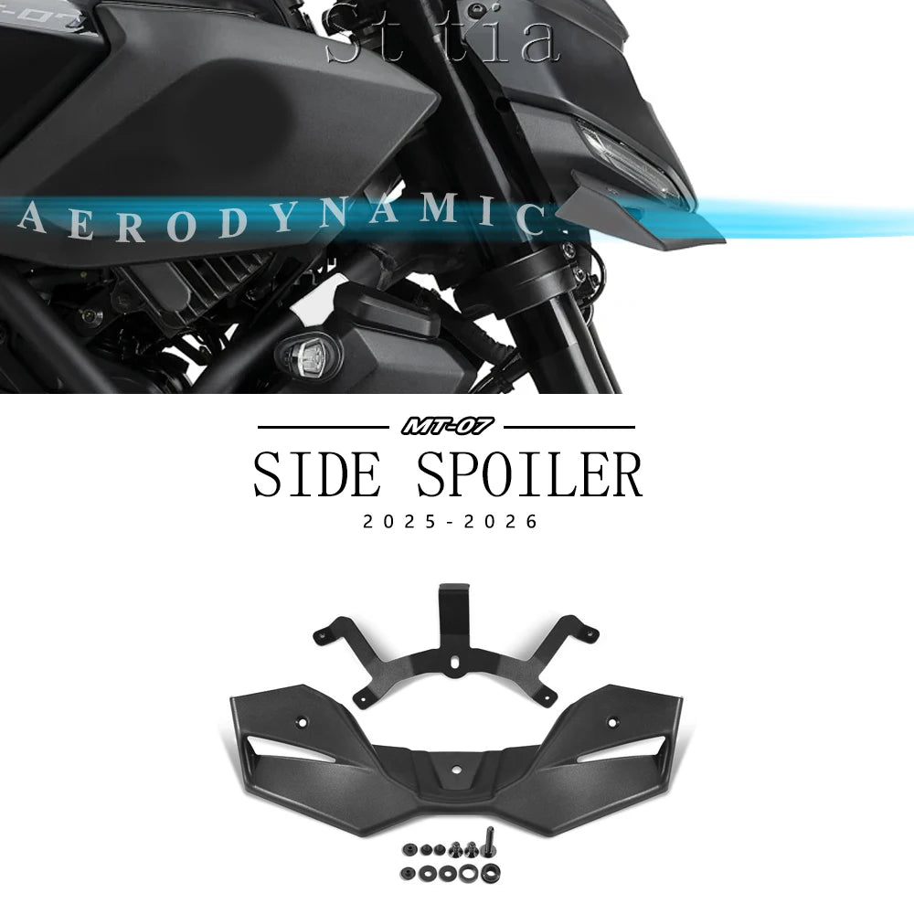 MT-07 New Motorcycle Front Spoiler Kit For Yamaha MT 07 MT07 2025- Downforce Naked Frontal Spoiler Winglet Aerodynamic Wing