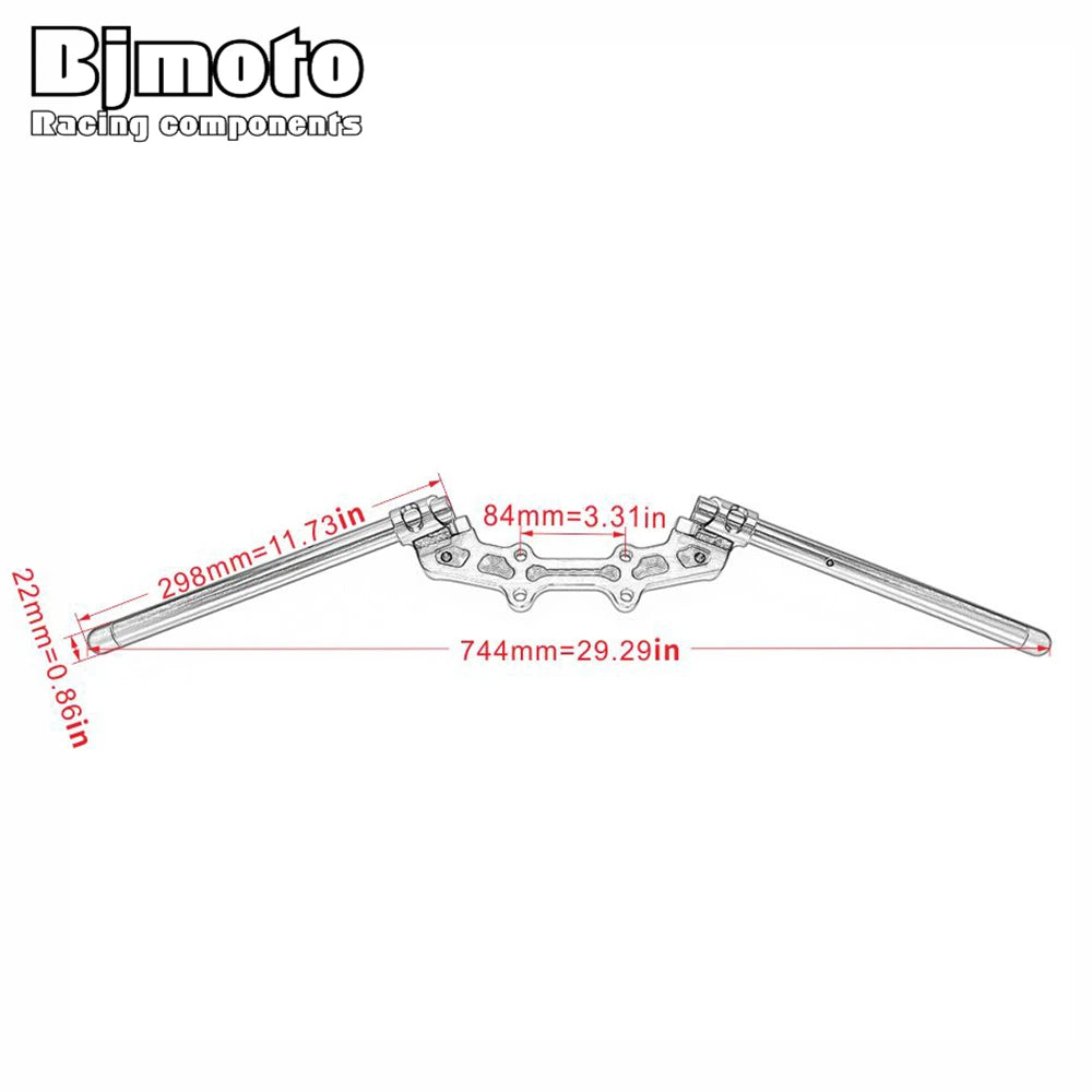 MT07 FZ07 Motorcycle Clip On Handle Bar Handlebar For Yamaha MT07 FZ07 MT-07 FZ-07 MT FZ 07 2013 - 2020 2019 2018 2017 2016