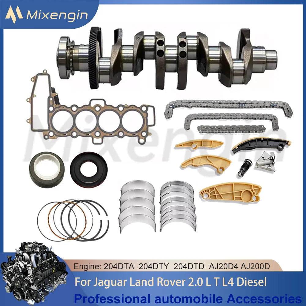 Engine Timing Kit Crankshaft Connecting rod Bearing gasket Set Fit 204DTA 204DTD 2.0 L4 Diesel for 2014+ Jaguar Land Rover 2.0L