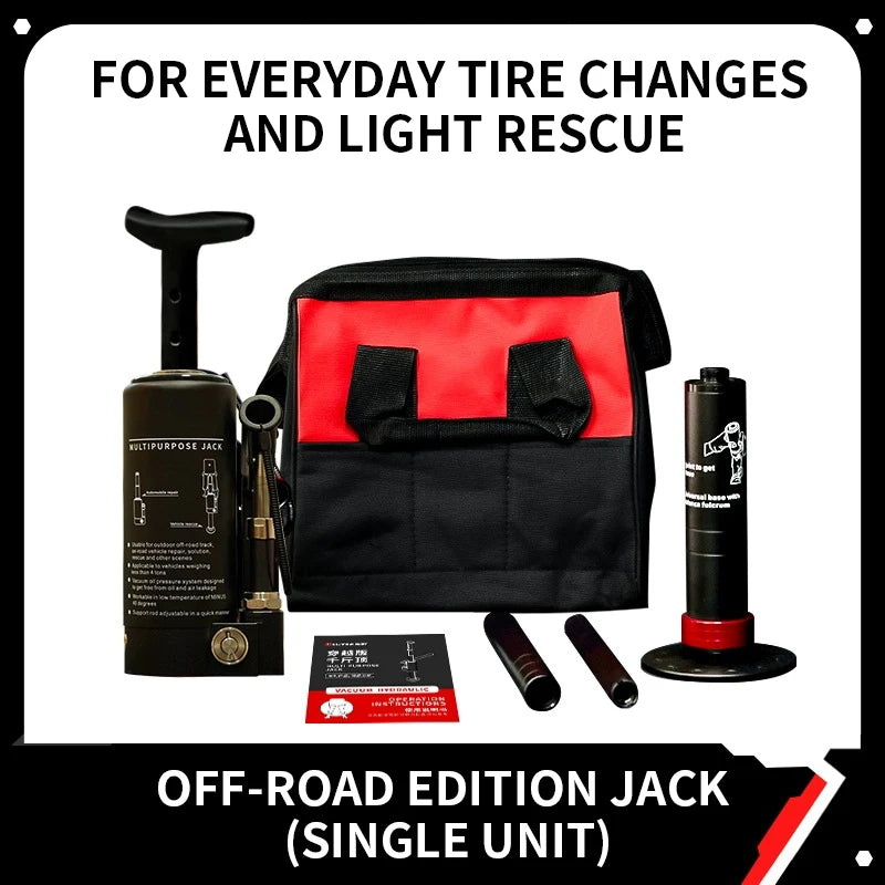 PMP Hydraulic Jack Set – Adjustable Recovery and Lifting, Vertical Rescue Jack for Desert Off-Road Vehicles, Outdoor Rescue Equi