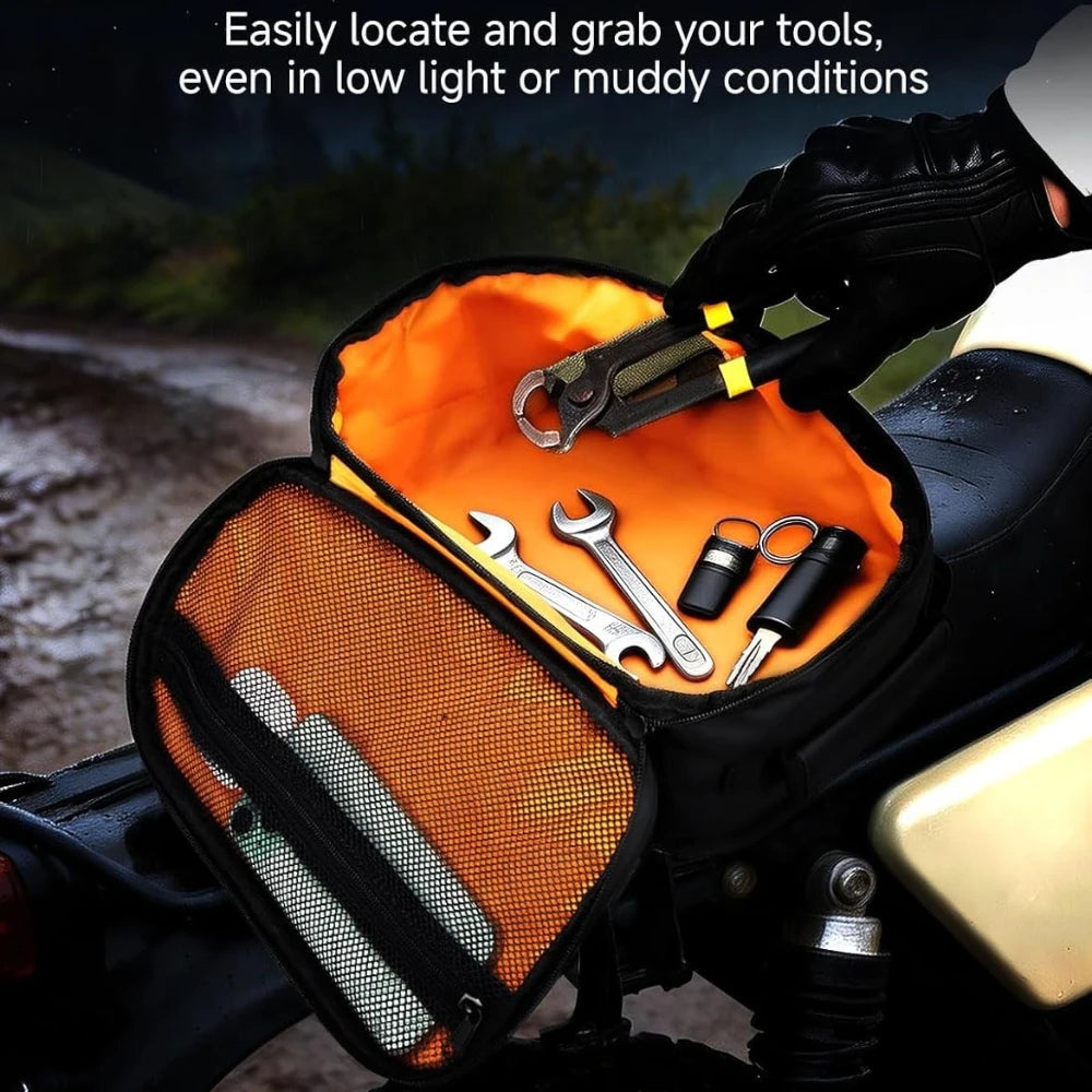 Motorcycle Fender Tail Bag 6L PVC Universal Dirt Bike Enduro Storage Bags for Dual Sport Bike Adventure Off Road Motocross Bag