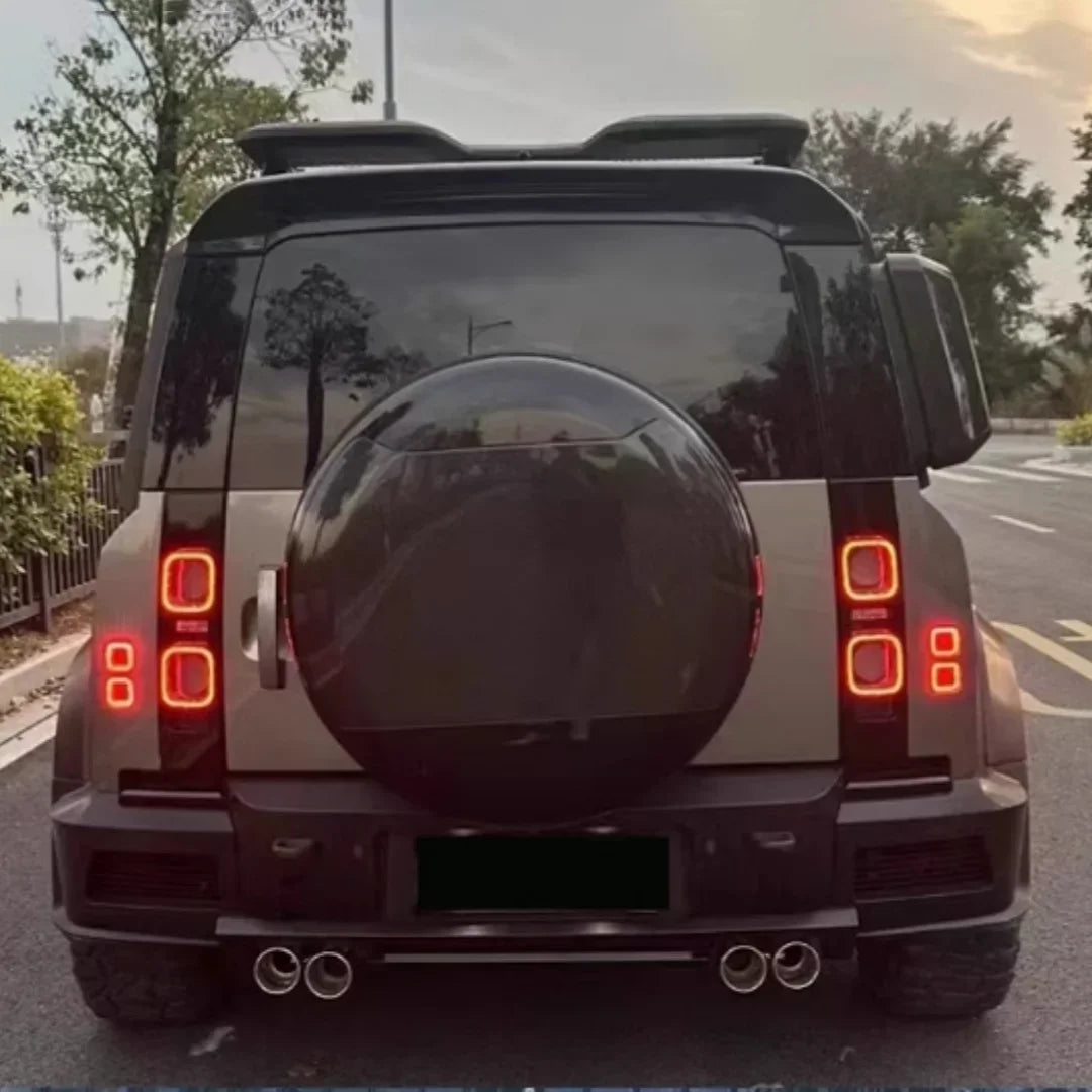 Auto Big Surround Kit For Land Rover Defender 2020-2024 Modified Luman Front Rear Bumper Engine Cover Side Skirt Car Accessories