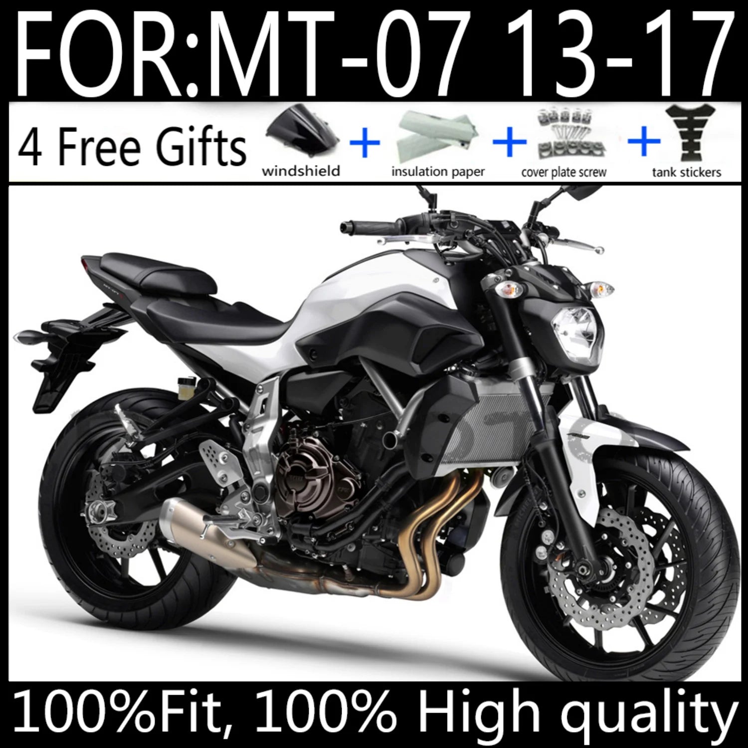 ABS Injection Full Fairing Body Kit Fit For 2012 - 2017 For Yamaha MT07 FZ07 MT-07 Set MT 07 FZ 07 2013 2014 2015 2016 fairings