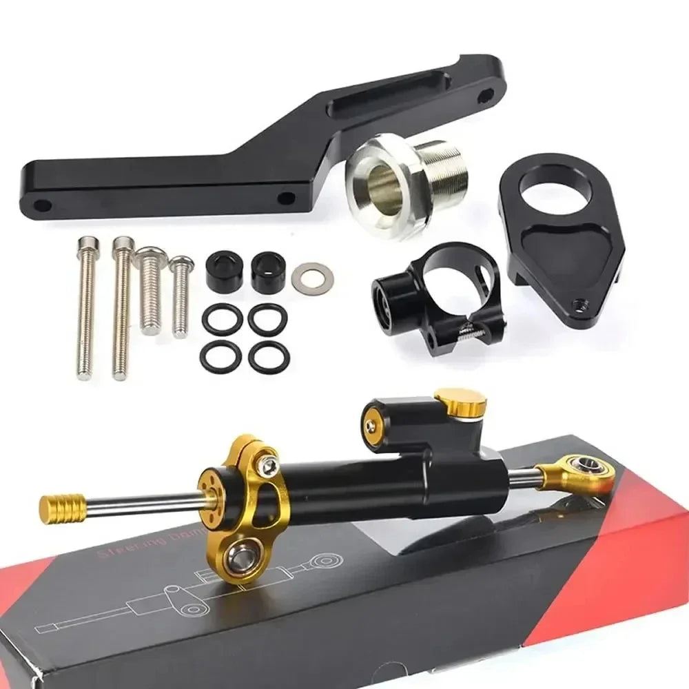 Motorcycle Steering Damper Stabilizer & Bracket Mount Kit For Kawasaki Ninja ZX-6R ZX6R 2009-2022 ZX 6R 636