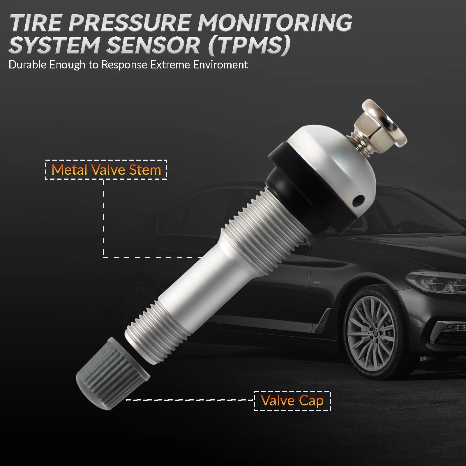4X Repair TPMS Replacement Tyre Pressure Monitor Sensor Valve Stem For BMW 5er Audi VW Skoda Porsche Mercedes - Benz Land Rover