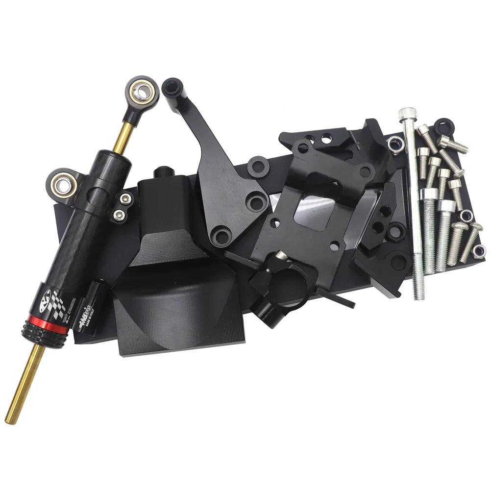 MT-07 MT07 FZ-07 مجموعة دعامة تثبيت مخمد التوجيه CNC لياماها MT07 FZ07 2013 - 2020 2014 2015 2016 2017 2019 2020