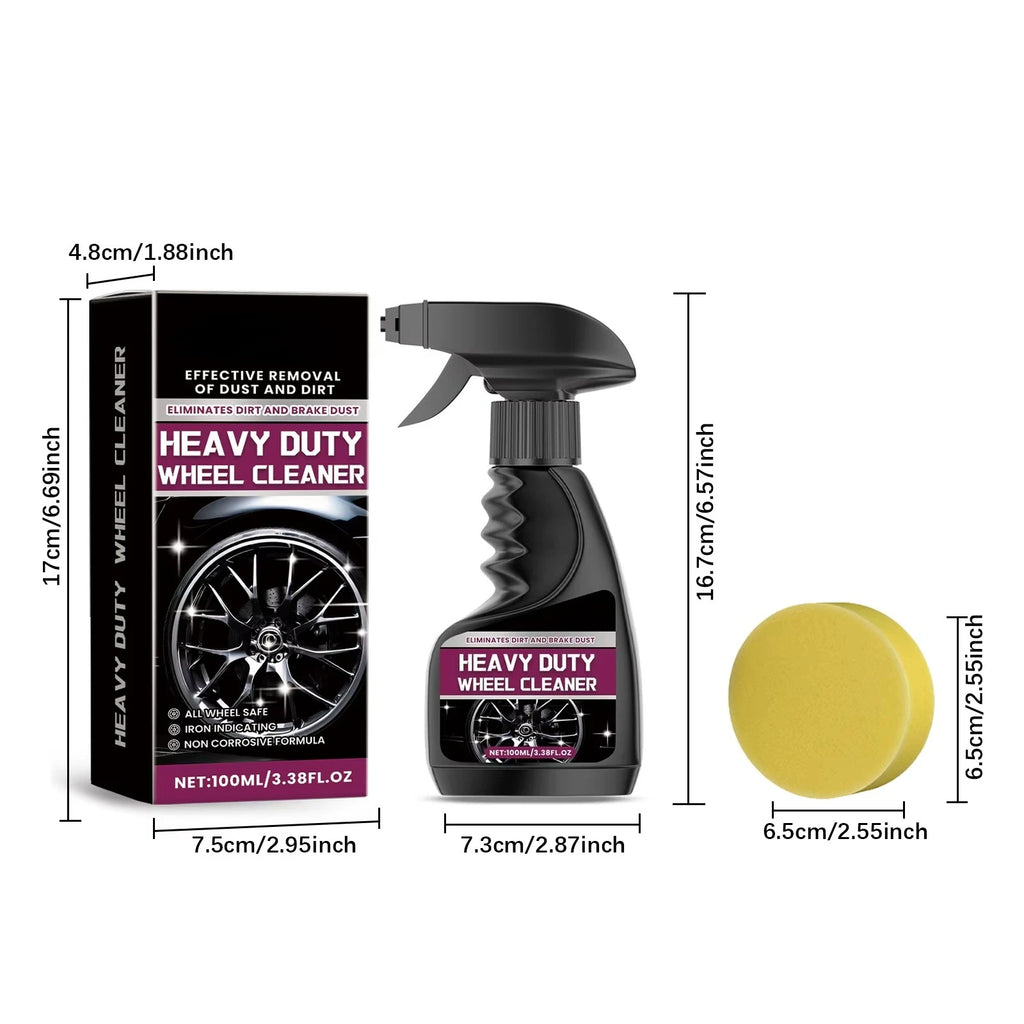 Long Lasting Rim Cleaner Spray 100ml Car Wheel Tire Cleaner Auto Detailing Polishing Tire Cleaning Tools for Car Care
