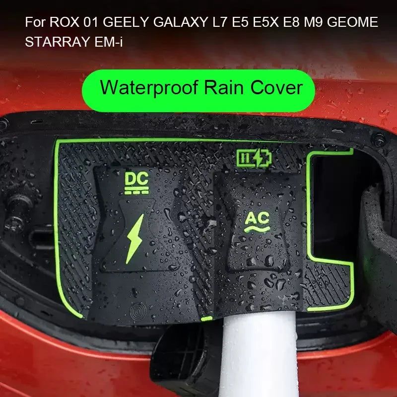 New Energy Car Charging Port Waterproof Cover Gun Charge Rain Cover For ROX 01 GEELY GALAXY L7 E5 EX5 E8 M9 GEOME STARRAY EM-i