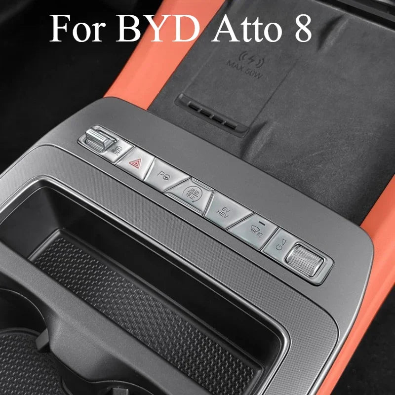 Epoxy Protective Film for BYD Atto 8, Central Control Button Interior Decoration Accessories