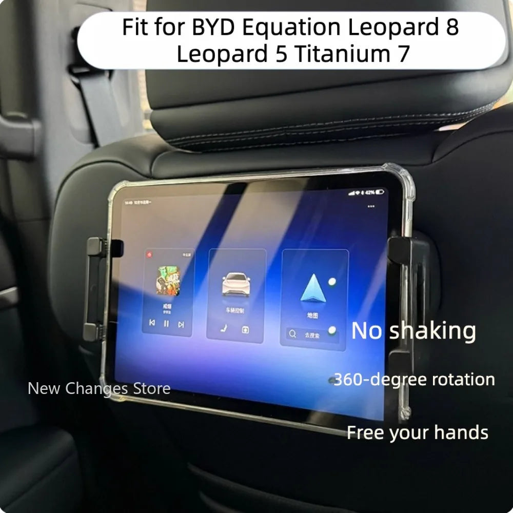For BYD Equation Leopard 8 Leopard 5 Titanium 7 2023-2026 The Second-row iPad Car Mount Essential for Children Traveling