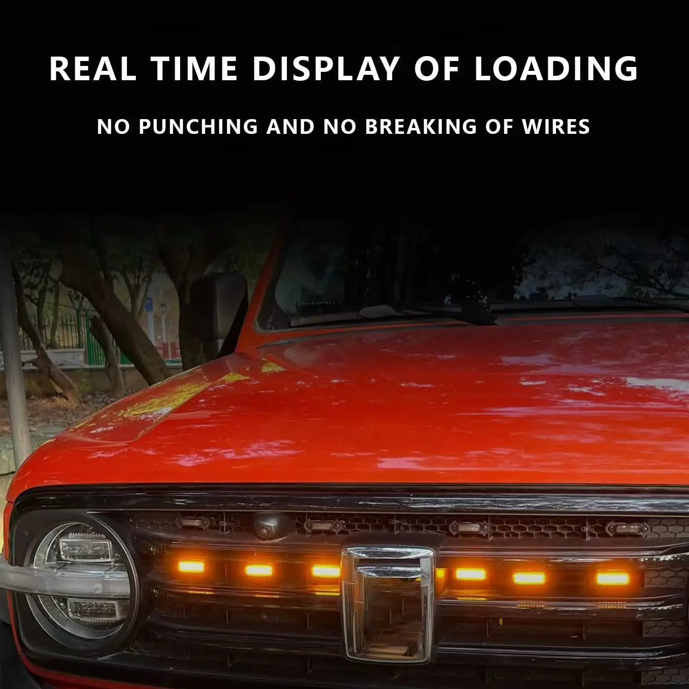 FOR TOYOTA HILUX LED Car Lights Front Grille LED Light Safety Warning Light Harness  Car Accessories LED Signal Lamps