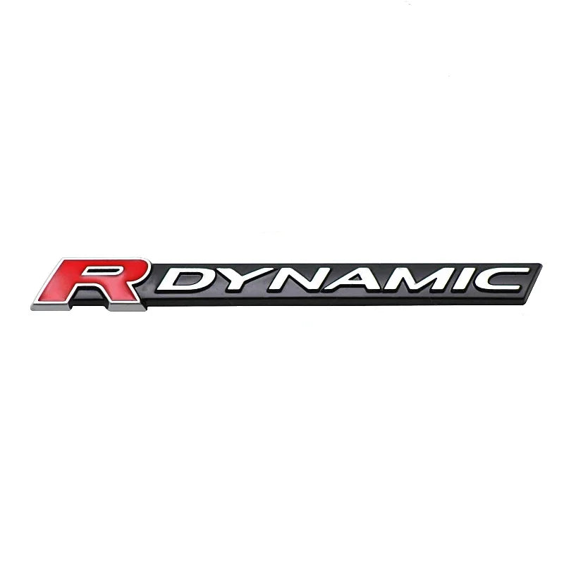 Car Metal R DYNAMIC Logo Side Fender Trunk Badge Emblem Decals Sticker For Land Rover VELAR Sport Discovery Evoque HSE Defender