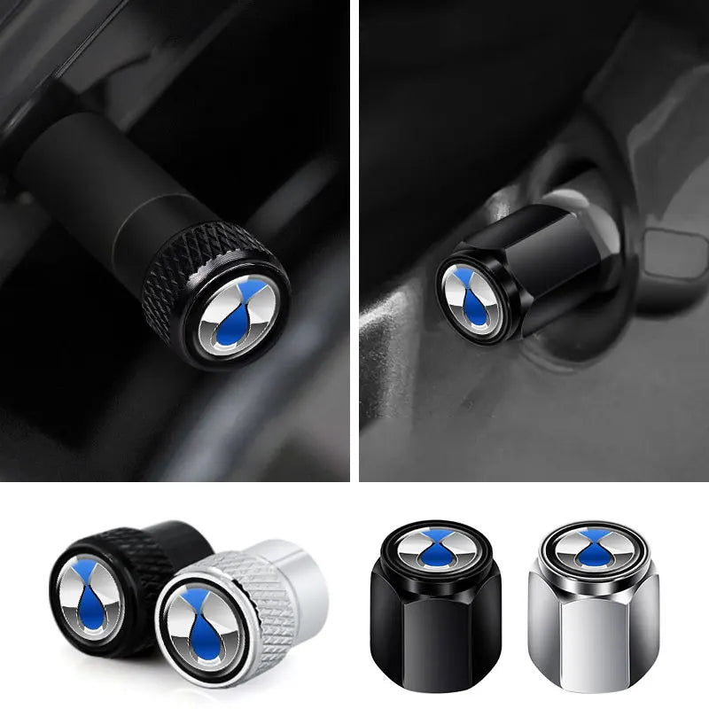  For BYD Denza B5 EV D9 DM-i N7 N8 N9 Z9 Z9GT 4Pcs Car Wheel Tire Valve Caps Aluminum Alloy Air Stem Dust Cover Car Accessories