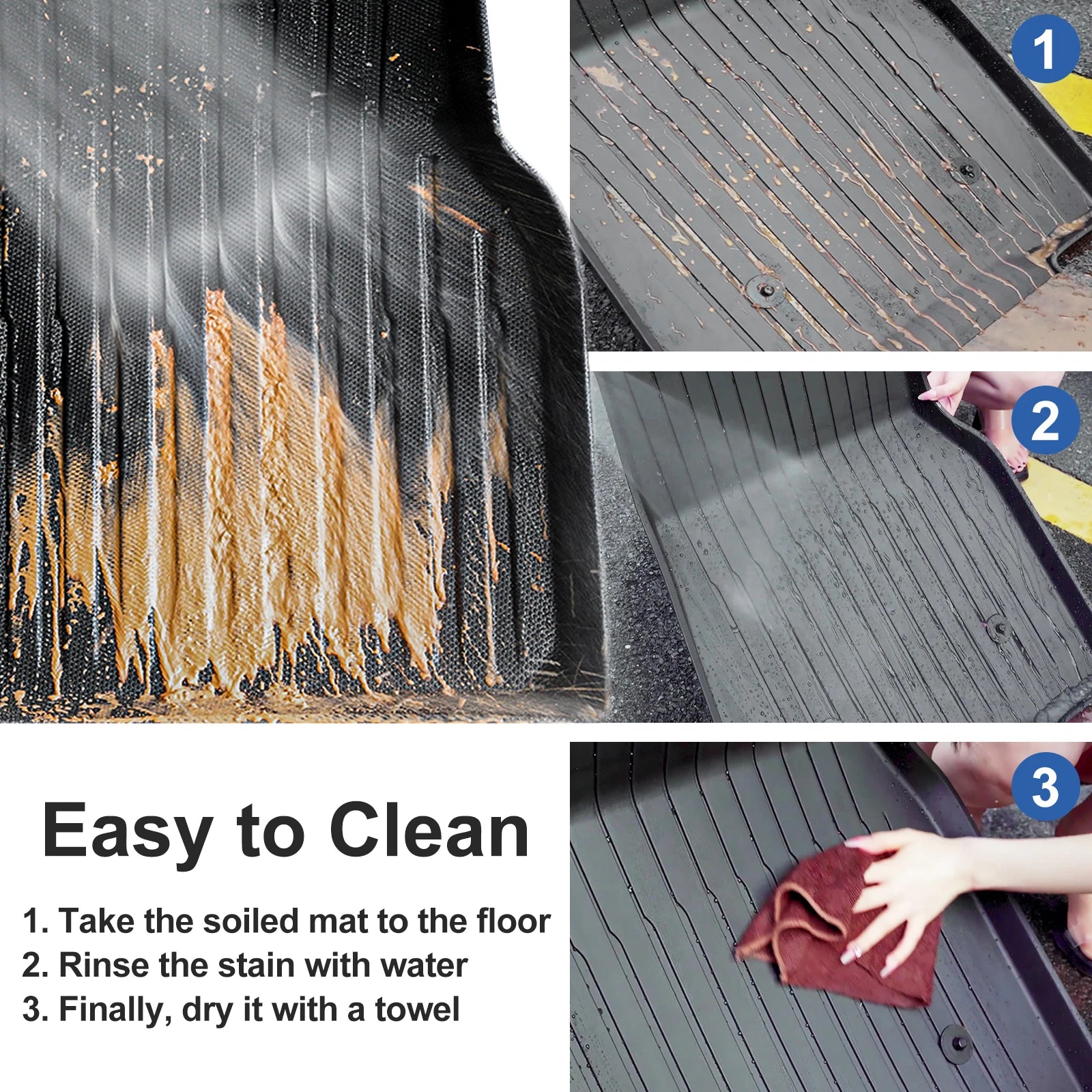 LUCKEASY Left/Right Drive for BYD Seagull/ATTO1 2025 Car Floor Mats Protective Pad Interior Accessories Waterproof Trunk Mat