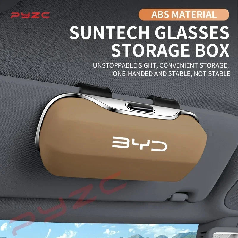 For BYD Leopard 8 Dolphin Atto 3 Han Seal U Tang Song Yuan Accessories Car Visor Sunglasses Glasses Case Glasses Holder Clip Box