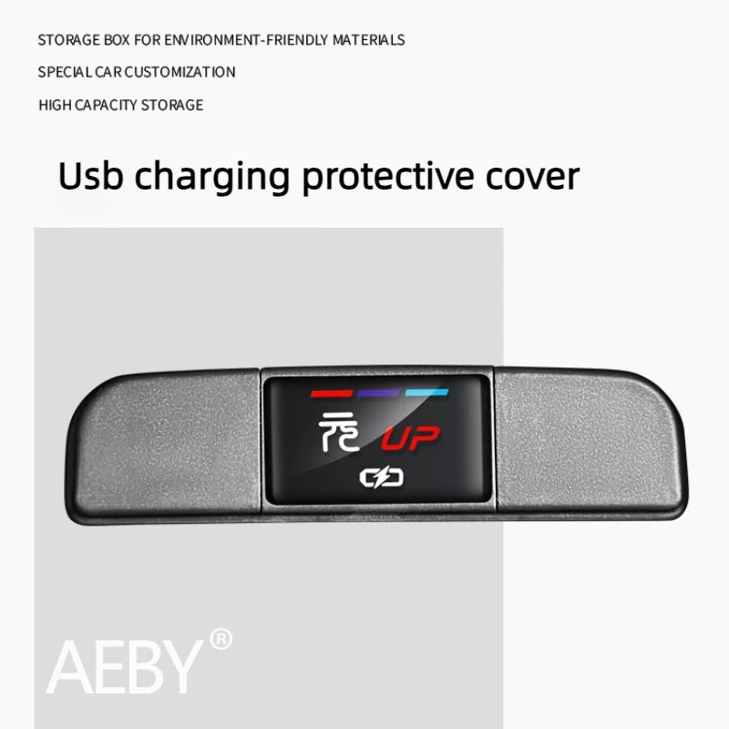 AEBY For BYD Atto 2 2024-2025 Rear Seat USB Port Protective Dust Cover , Car Charger Port Plug Seal Cap Accessories