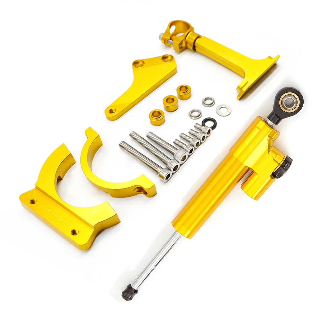 For Kawasaki ER6N ER6F Ninja 650R 2006-2008 Motorcycle Aluminum Steering Damper  2007Stabilize Bracket Support Mounting Kit