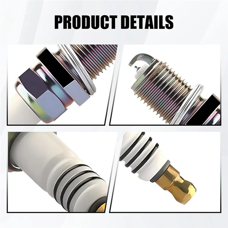 4Pcs Car Spark Plug Automotive Engine Replacement Parts Accessories BKR5EIX-11 5464 For Honda Mazda Lexus Spark Plug