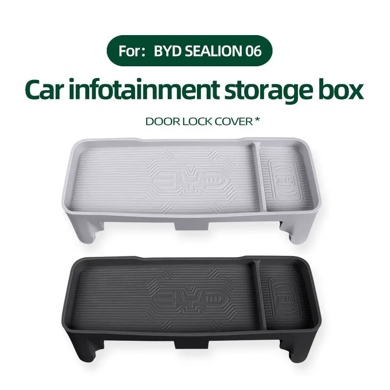 Suitable For Byd Haise 06dmi Center Console Screen Rear Storage Box Ev Dashboard Silicone Storage Box Accessories