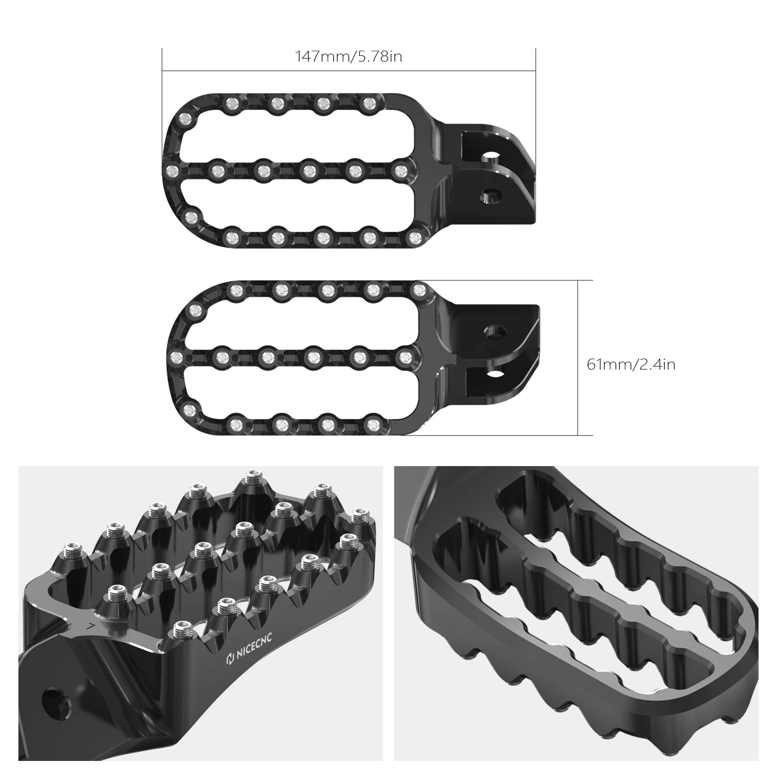 For BMW R 1200 GS 1250 GS Enlarged Wide Foot Pegs Footrest Pedal R1250GS 2019-2023 R1200GS GSA 2013-2018 R1250GS Adventure 2024