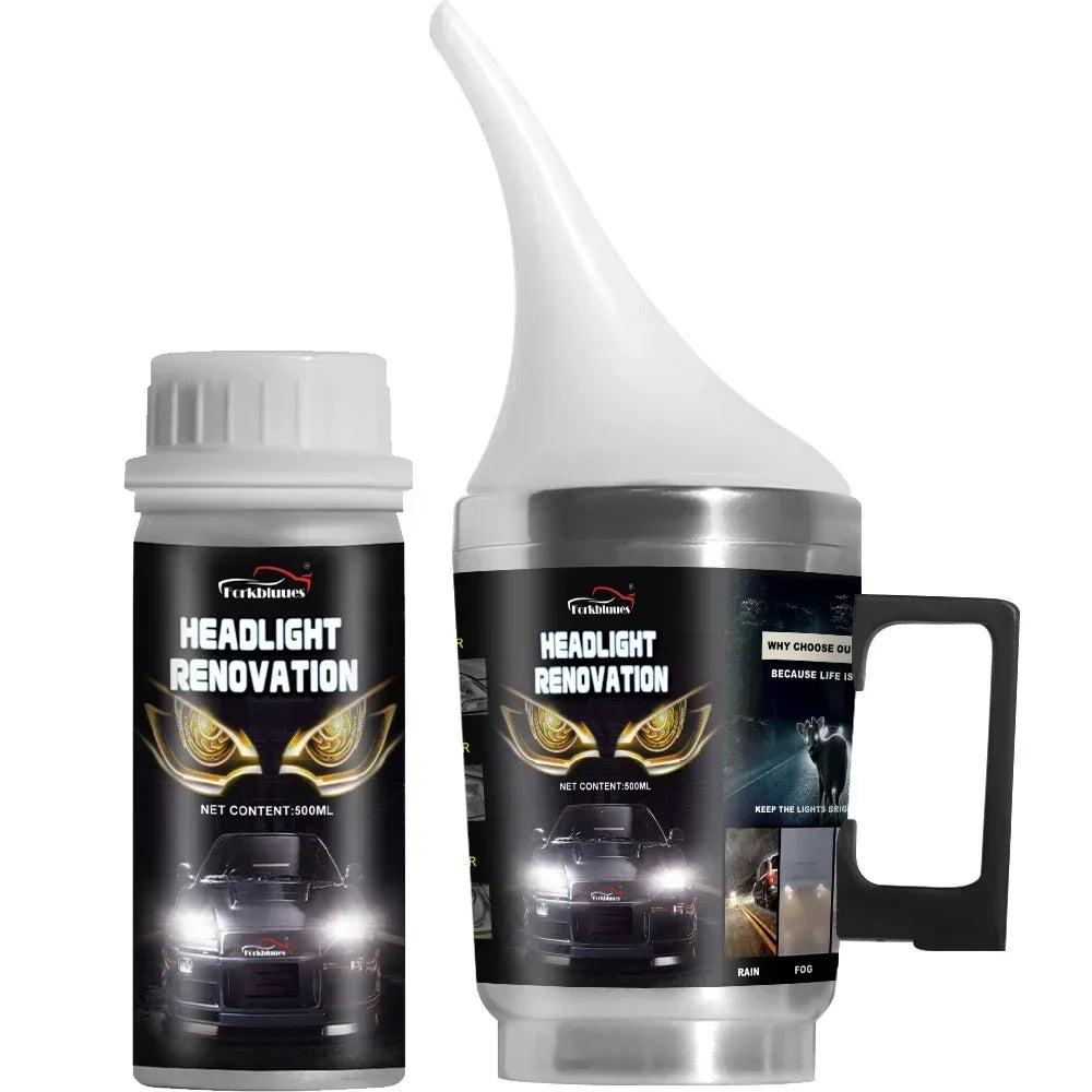 Car Headlights Renovation Polishing Kit Headlight Restoration MotorcycleAutomotive Care Tool 800ML Liquid Polymer Evaporator