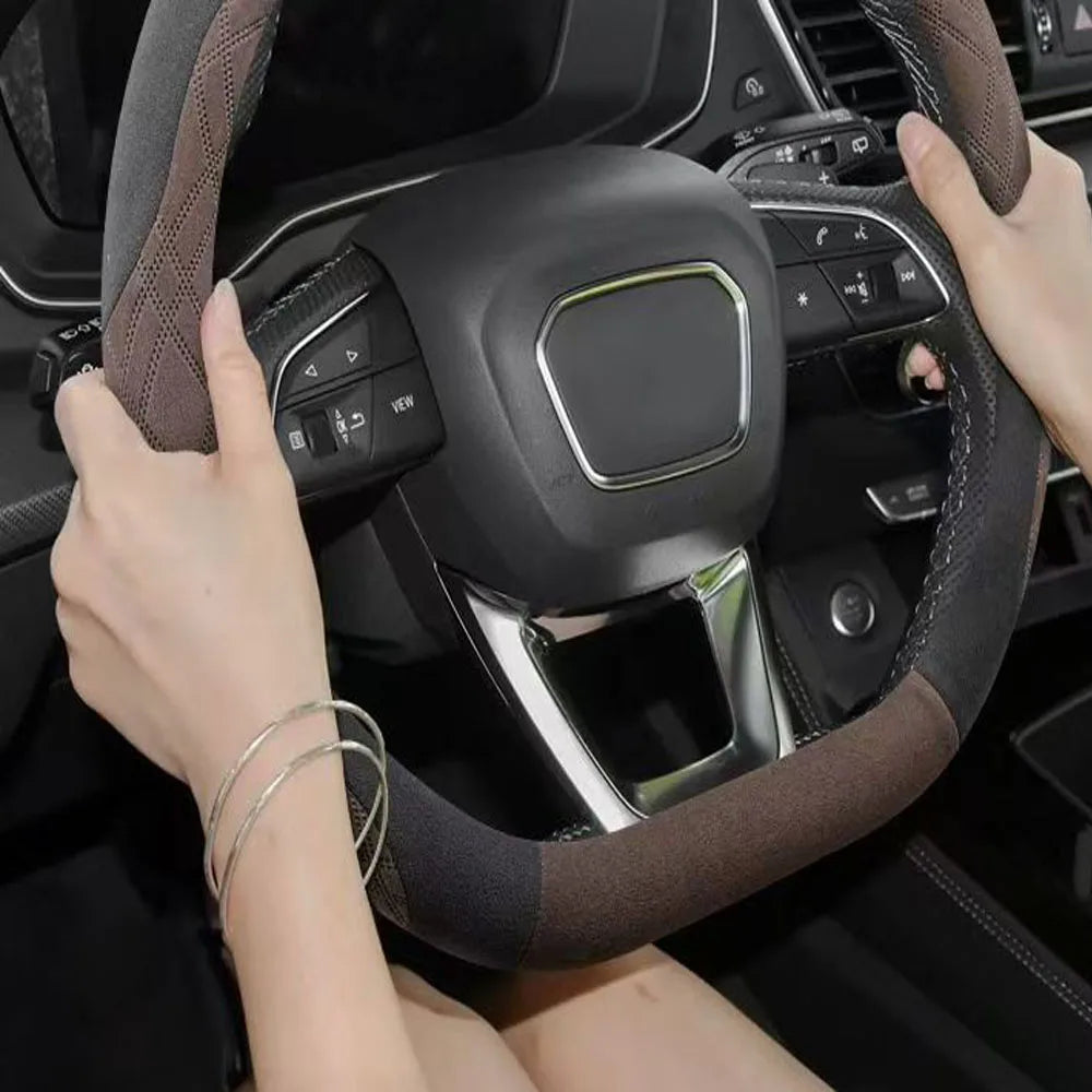For 2024 2025 BAIC JISHI Polestones 01 ROX 01 steering wheel cover special suede car handle cover for all seasons