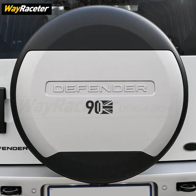 1 Piece Matte Black Trunk Sticker Side Fender Reflective Sticker Decal  For Land Rover Defender 90 110 130 Union Jack Accessorie