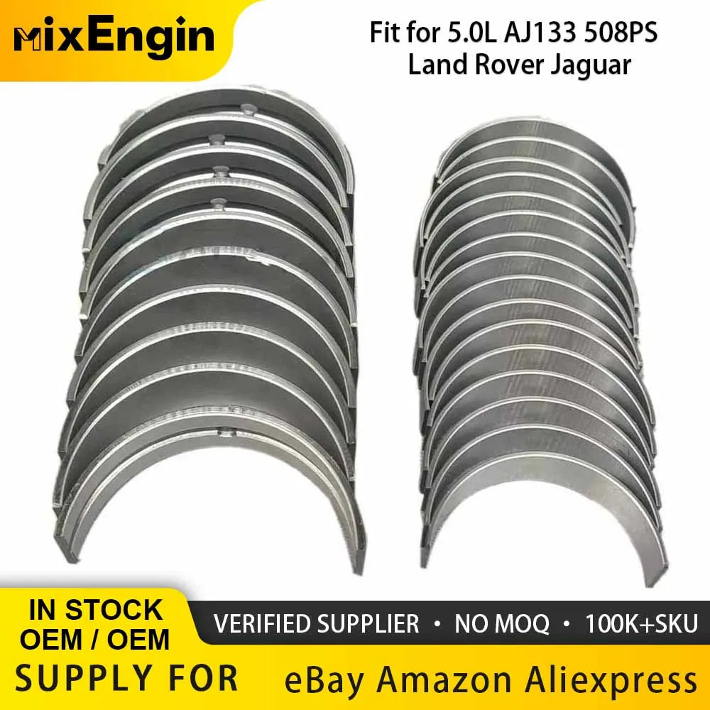 Engine Crankshaft Main Connecting Rod Bearing Sets Fit 5.0 L AJ133 508PS For Land Rover LR4 Range Rover Jaguar XJ V8 GAS 5.0L