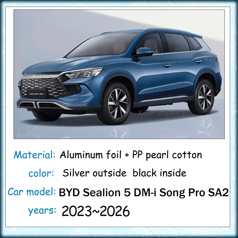 For BYD Sealion 5 DM-i Song Pro SA2 2023~2026 2024 2025 Skylight Sunshade Side Window Windshield Sun Shade Protect Accessories