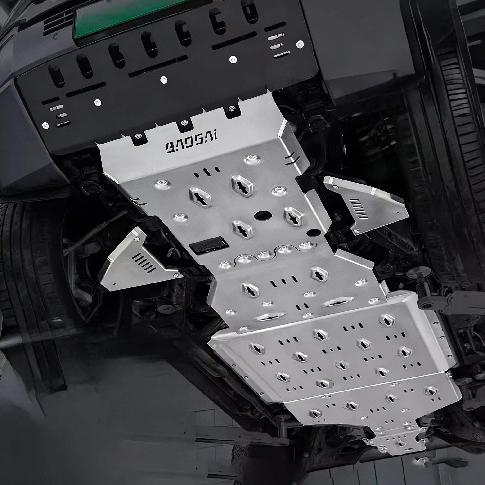 High Quality Aluminum Motor Battery Guard Under Bottom Protection Engine Guard Chassis Skid Plate For BYD Leopard 8 Accessories