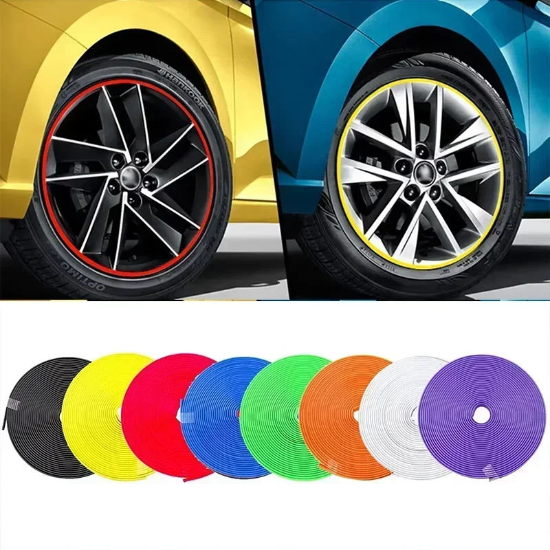 8M Car Rim Protect Strip Wheel Edge Protector Universal Car Wheel Sticker Tire Protection Care Covers DIY Car Styling