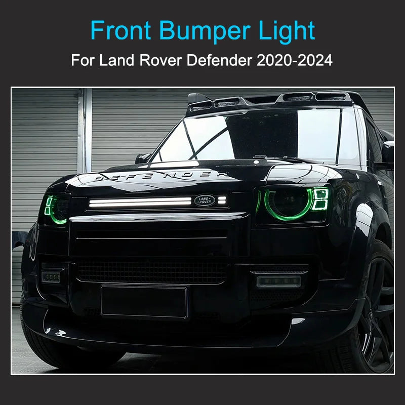 90 110 130 2020-2025 Led Decoration Light LED Dynamic Running Light Exterior item Front Grille Lamp for Land Rover Defender