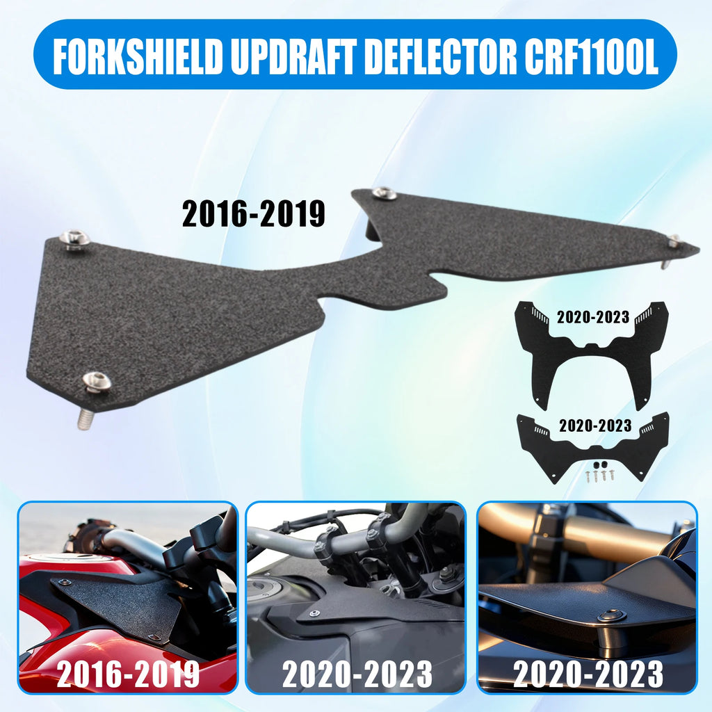 1Pcs Motorcycle Forkshield Updraft Wind Deflector Fuel Tank Cover For Honda Africa Twin CRF1100L 2020-2023 CRF1000L 2016-2019