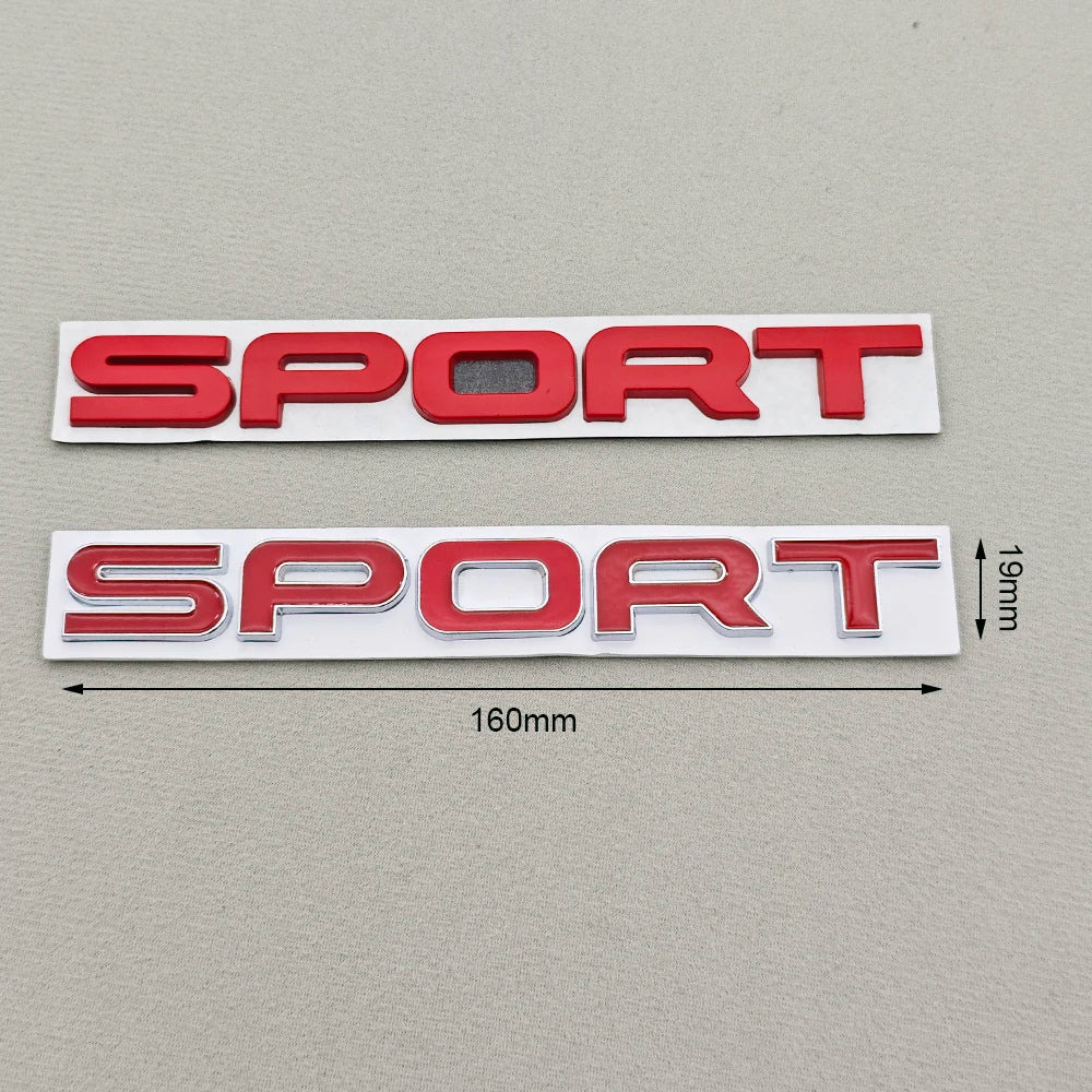 3D Metal Car Letters Sticker  Logo SPORT Badge Rear Trunk Emblem Accessories for Land Rover Discovery Range Rover Defender