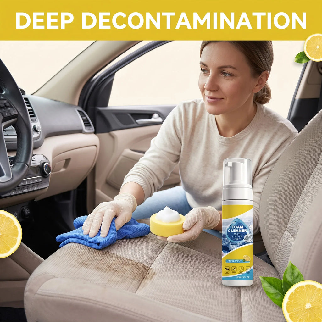 Multi Purpose Foam Cleaning Kit Deep Stain No Scrub Car Interior Universal Detailing Set Household Auto Care Treatment Set