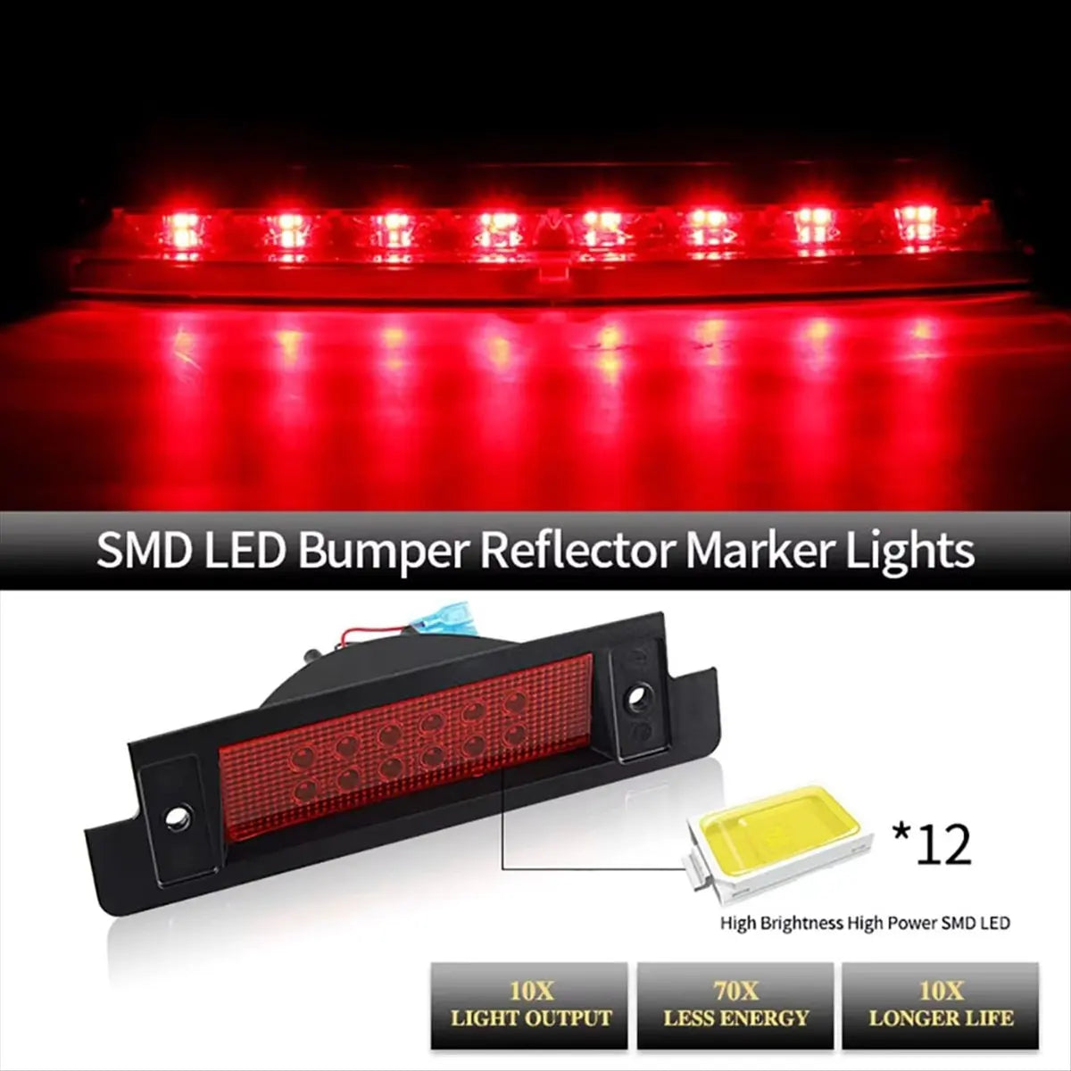 LR044451LEDR LED Rear Stop Tail Lamp Brake Light for Land Rover Defender Discovery 1990-2016 High Level Third Light A