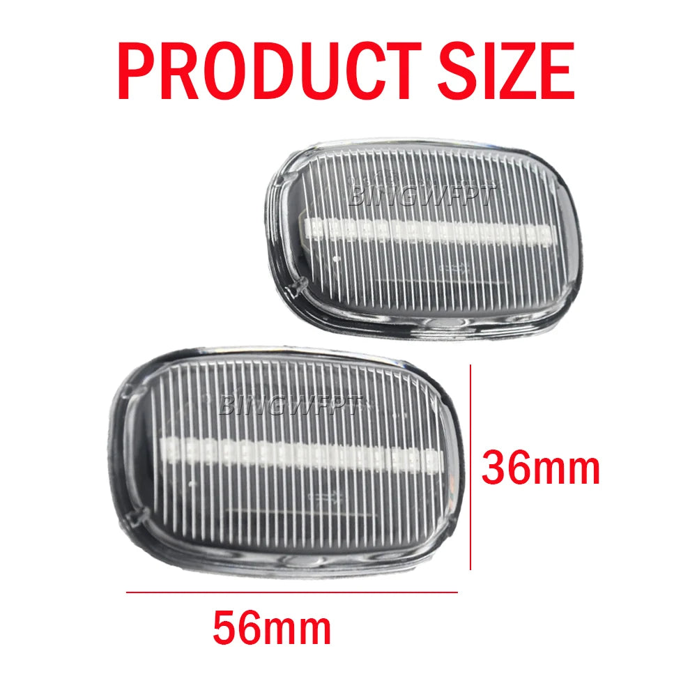 For Toyota Corolla E10/E11/E12 Yaris Verso Hilux Surf N21 RX Car Dynamic Led Side Marker Flowing Turn Signal Light Panel Lamp