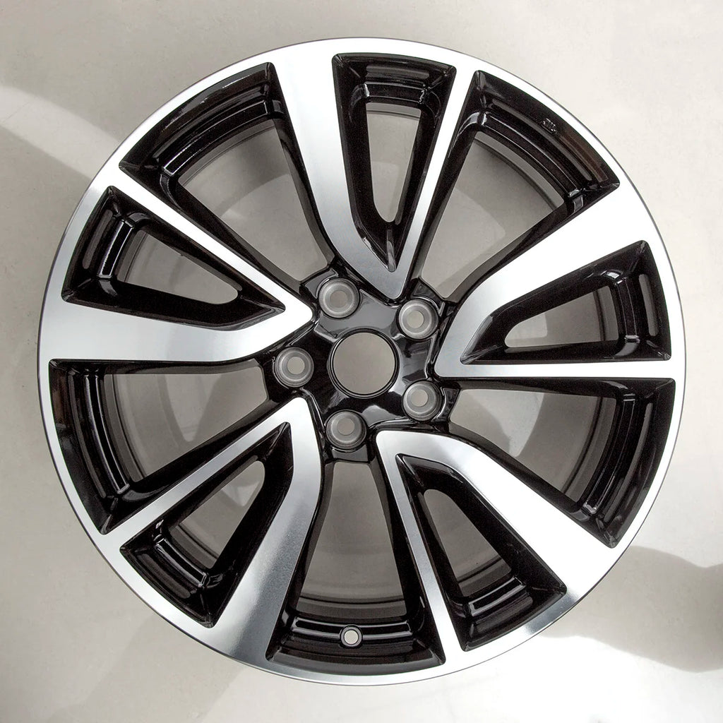 19x7.0 Inch Alloy Wheel Rim ET40 CB66.1 PCD 5x114.3 Black Machined Face Replica Rim Part#62748 Replacement Wheel Fit Nissan Rogue Sport 2017 2018 2019 2020 Aluminum Car Wheel Hub