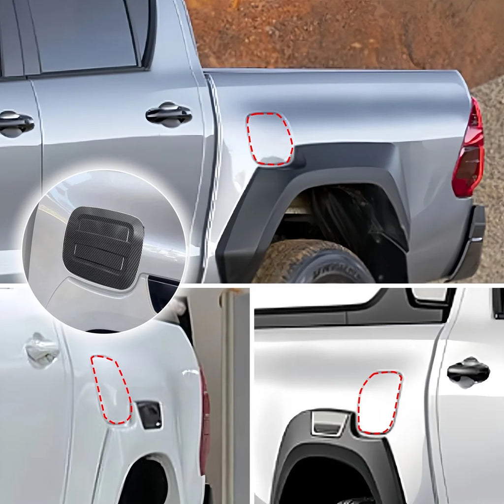 Car Accessories Fit for Toyota Hilux 2018 2019 2020 2021 2022 2023 2024 Carbon Style Fuel Filler Tank Cover Oil Fuel Tank Cap Co