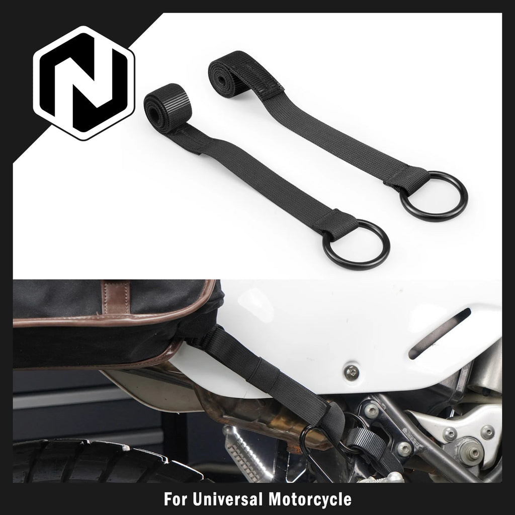 For KTM 690 Enduro R SMC R For Husqvarna 701 Enduro Supermoto Luggage Tie Down Straps with O-Rings For Yamaha Tenere 700 XTZ 700