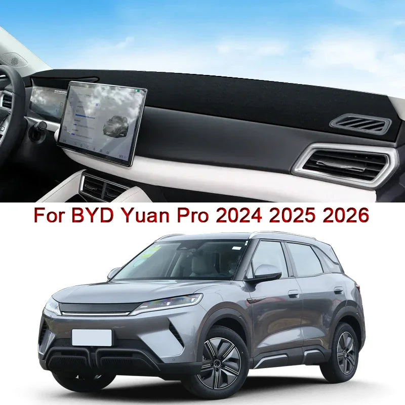 Car Styling For BYD Yuan Pro 2024 2025 2026 Car Dashboard Mat Protective Interior Anti-Pad Shade Cushion Cover Auto Accessory