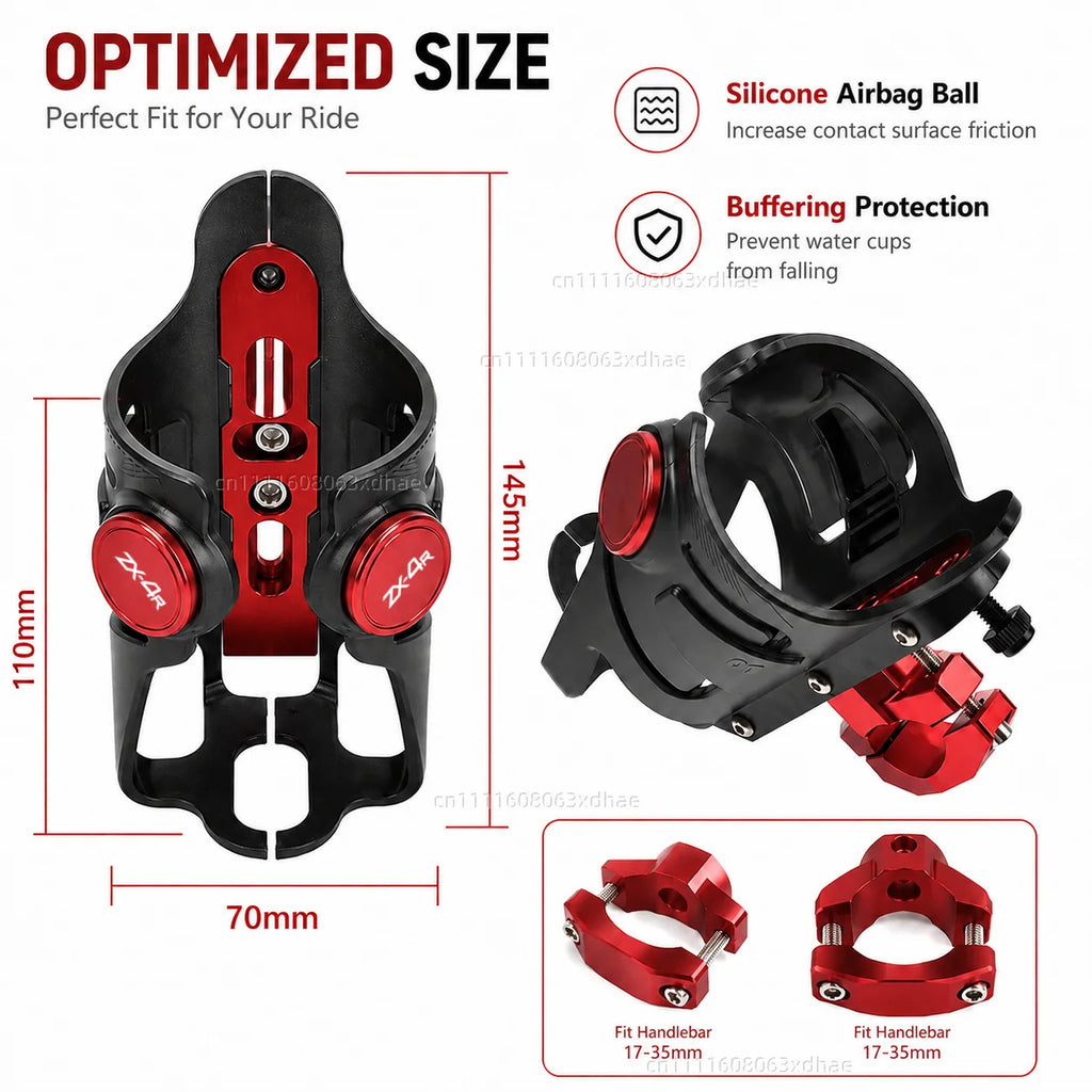 Motorcycle Water Bottle Holder For Kawasaki Ninja ZX4RR ZX 4RR Ninja ZX Coffee Beverage Tea Cup Support Modification Accessories